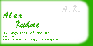 alex kuhne business card